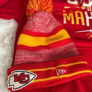 Gildan Red Heavy Blend Hoodie Kansas City Chiefs w Matching Hat